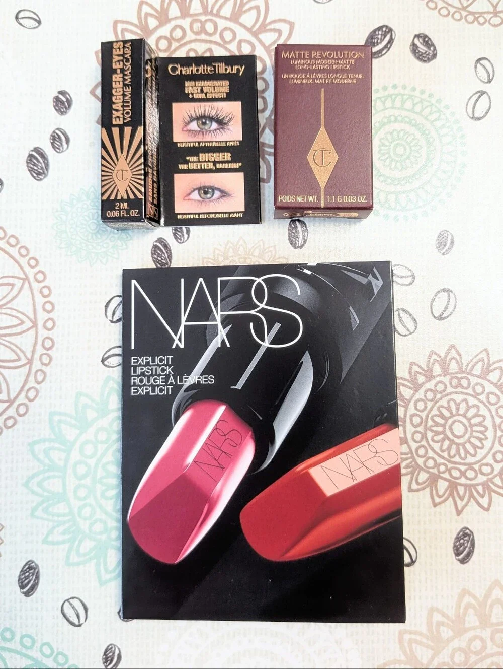 Charlotte Tilbury Pillow Talk lipstick & mascara bundle + NARS Explicit